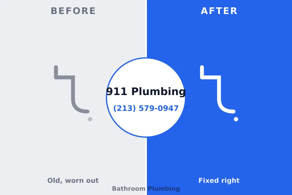 Before and after: plumbing repair Plumsteadville, PA